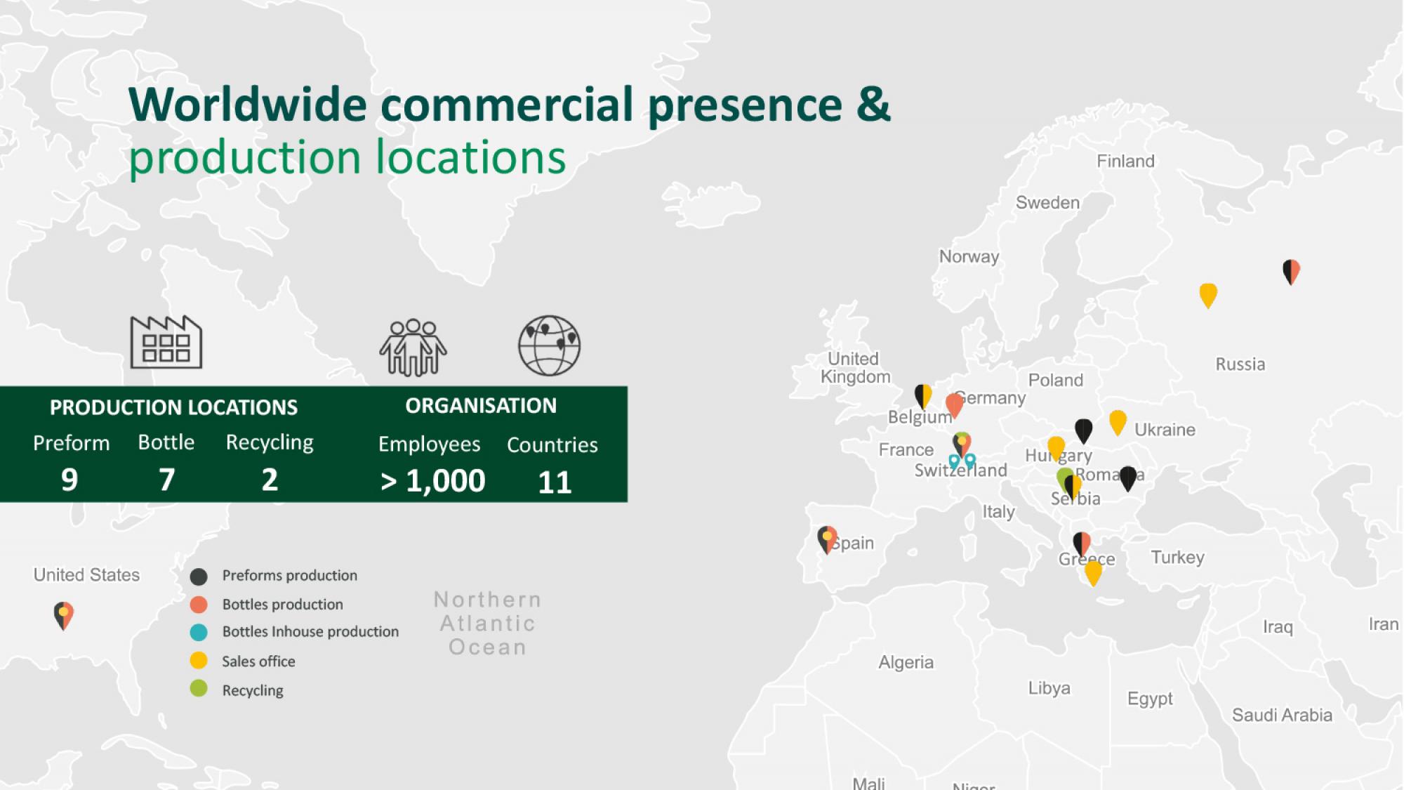 Worldwide Commercial Presence& Production Locations 